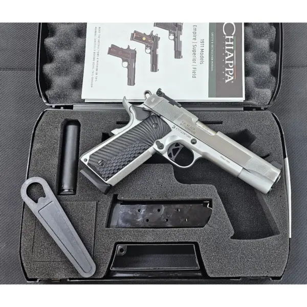 1911 CHIAPPA Empire Grade Chrome .45 ACP - obrazek 2