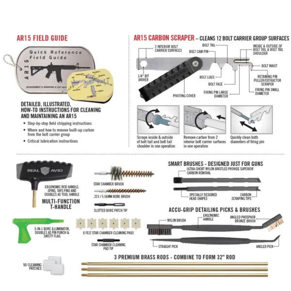 Real Avid - Mata rusznikarska z zestawem narzędzi Master Cleaning Station™ AR-15 - obrazek 6