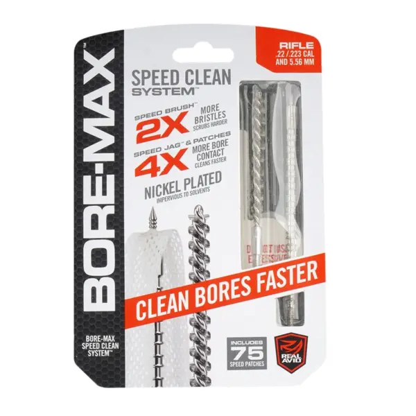 Real Avid - Zestaw do czyszczenia broni Bore Max Speed Clean System .22/.223/5.56